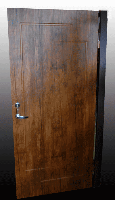 Metāla durvis ar MDF apdari — modelis 07