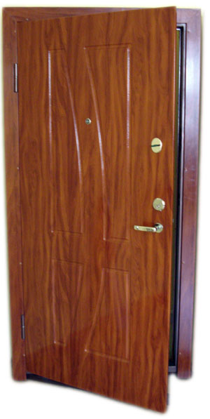 Metāla durvis ar MDF apdari — modelis 09