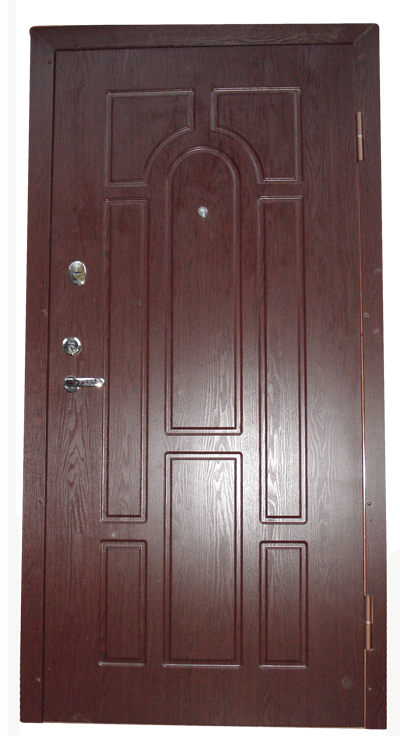 Metāla durvis ar MDF apdari — modelis 10